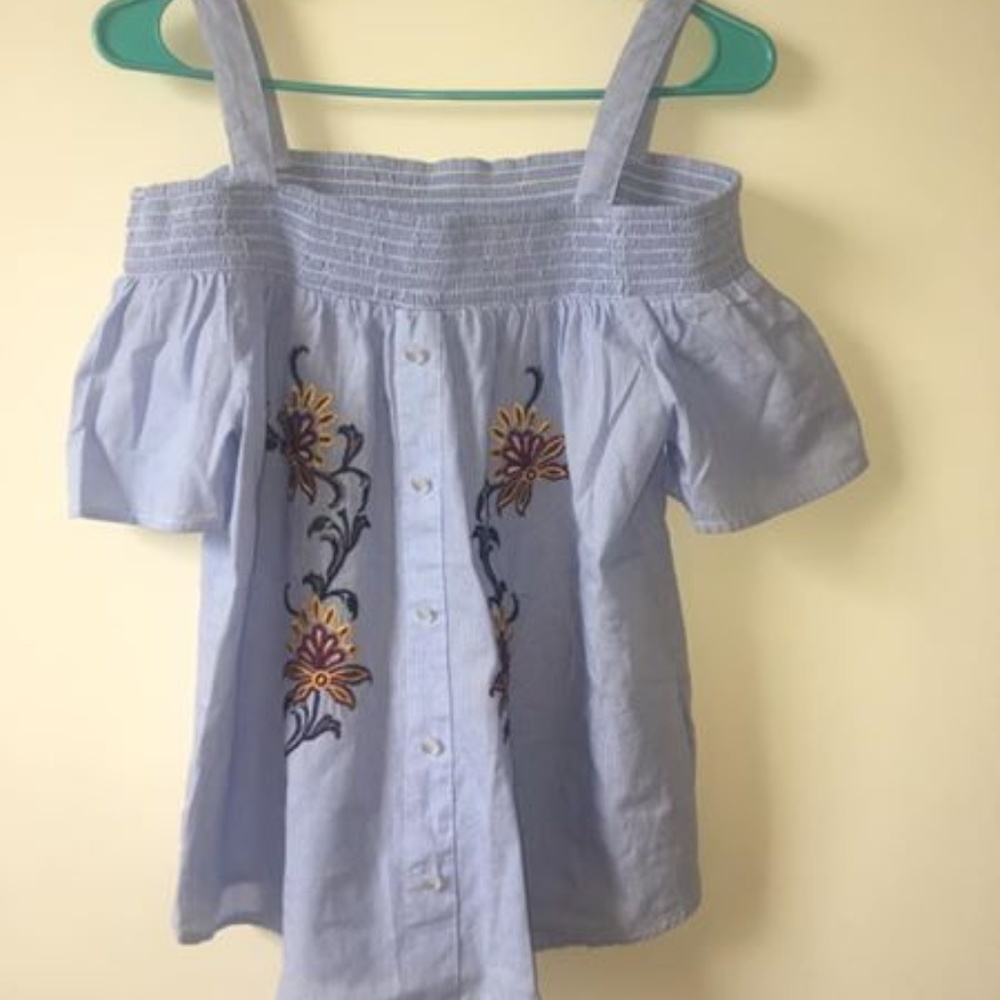 off shoulder top with straps